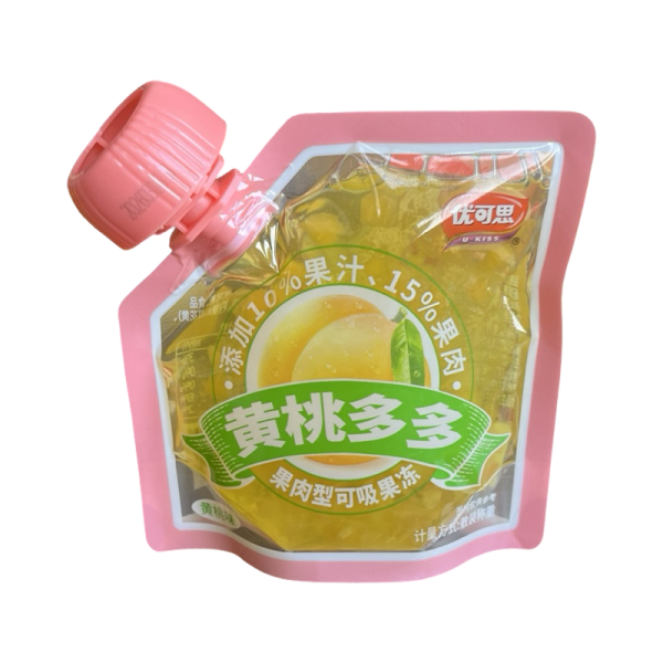 Zhele pitevoe U.Kiss s kusochkami persika 80g