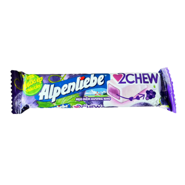 Zhevatelnye konfety AlpenLiebe so vkusom vinograda 25g