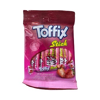 Жевательные конфеты Toffix Stick Strawberry 70г