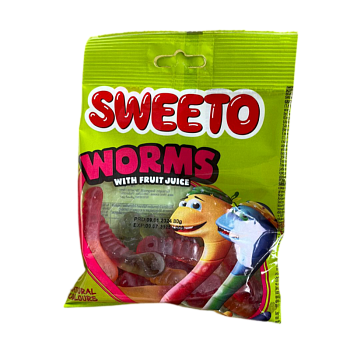 Мармелад Sweeto фруктовые червечки 80г