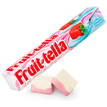 Жевательная конфета Fruit-tella со вкусом клубничного йогурта 41г