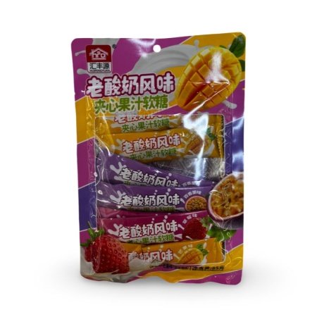 Myagkie konfety Huifengyuan Juice roll so vkusom klubniki, mango, marakuyi 85g_3