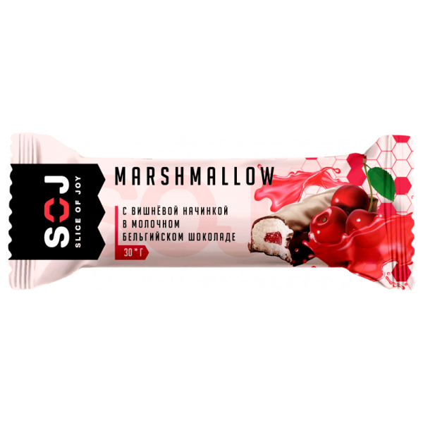 Batonchik SOJ Marshick Vishnevyy v molochnom shokolade 30g