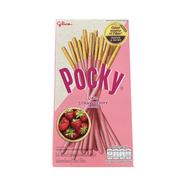 Pechene Pocky Biskvitnye palochki klubnichnye 43g